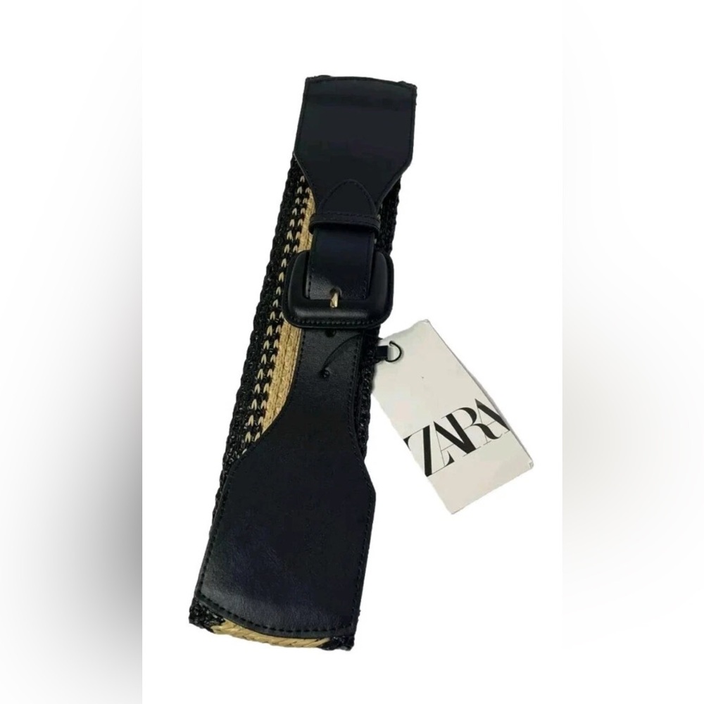 βοΈSOLDβοΈ ZARA WOVEN COMBINATION BELT SIZE 90 M L - Picture 2 of 7